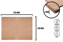 Samolepící korek desky 1 mm - jemnozrnná - 3